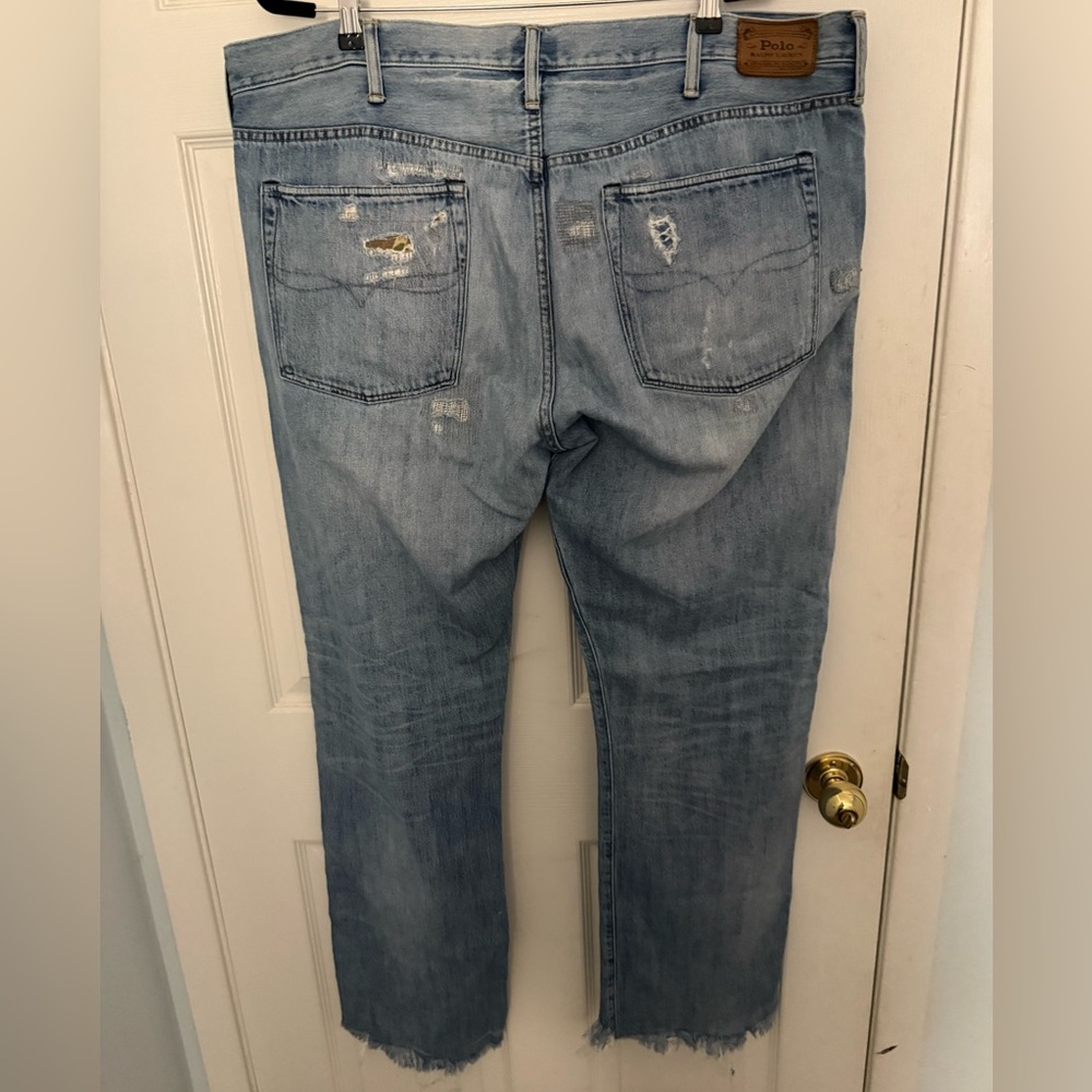 Ralph Lauren Light Blue Distressed Jeans - Picture 6 of 8